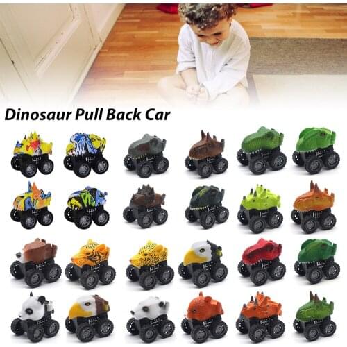 Pull-back Animal Toy Car Funny Dinosaur Toy Car Gift Model Kids Toys Sets Simulation Early Safety Mini Vehicle Education Puzzle
