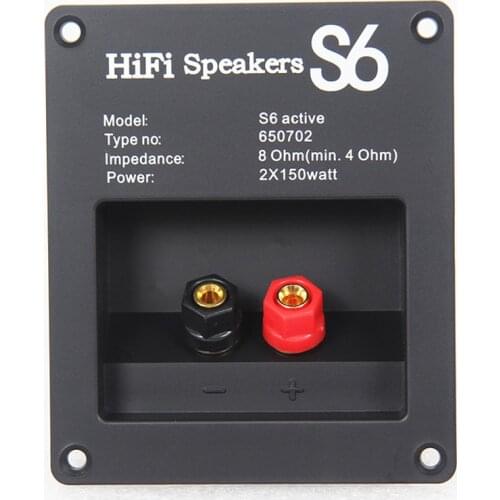 Home theater speaker with word two junction box terminal connector ABS material red and black column (without banana plug)