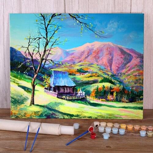 Landscape Light Spring DIY Paint By Numbers Set Oil Paints 40*50 Canvas Pictures Home Decor Crafts Adults Drawing