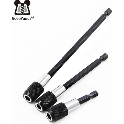 Magnetic Extension Bit Bar Quick Change 1/4" 6.35mm Hex Rod Shank Long Handle Slef-lock 60 75 100 150