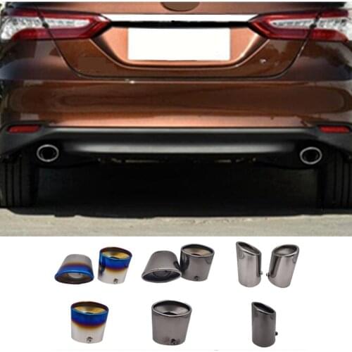Car Body Sticks Muffler Exterior Back End Pipe Dedicate Exhaust Tip Tail Outlet Vent For Toyota Camry 2018 2019 2020 2021 2022