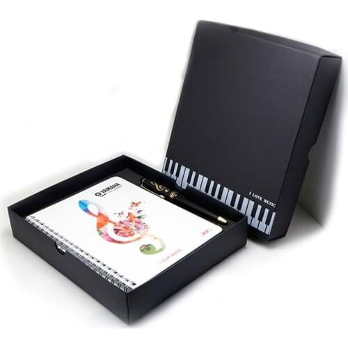 New!!! Keyboard Pattern Notepad Musical Note Ballpoint Pen Home Office Stationery Sets