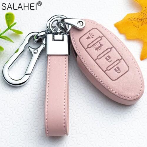 Newly Style Leather Car Key Full Cover Case For Nissan Qashqai Juke J10 J11 X-Trail T32 T31 Kicks Tiida Pathfinder Auto Stylish