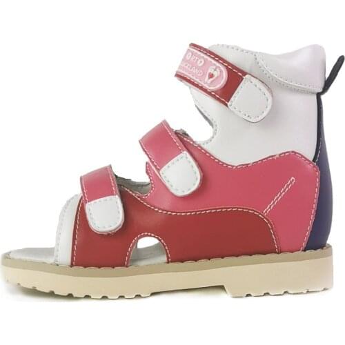Ortoluckland Girls 2021 Korean Sandal Baby Orthopedic Shoes For Children Popular Summer Party Princess Flatfeet Leather Footwear