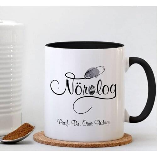 Personalized Professional Neurologist Black Mug Cup