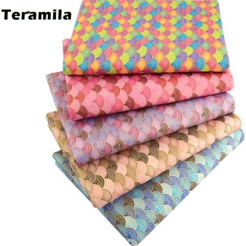 Teramila Senior Thick Handbags Japanese Handicraft Materials Printed Poplin Cotton Cloth For Sewing Quilting Patchwork Fabrics