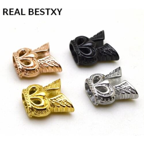 REAL BESTXY 1pc/lot 5mm/hole Stainless Steel rabbit Clasps & Hooks Clasps DIY Leather Cord Necklaces Bracelets Prevent Allerg