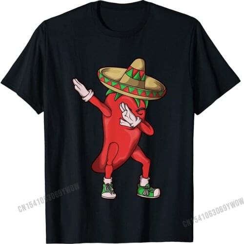 Chili Dabbing Shirt Hot Pepper Sombrero Cinco De Mayo Gift Camisas Men Normal Cotton Mens Tees Design Latest Top T-Shirts