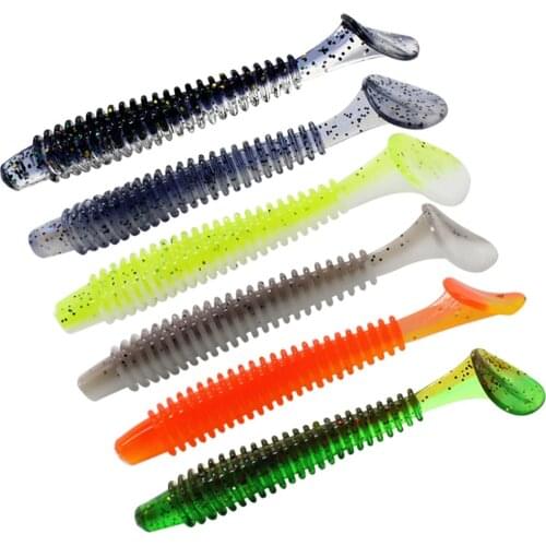 10pcs/lot Fishing Lure 50mm 0.8g Soft Rubber Bait Jig Wobbler Soft Worm Carp Fishing Bait Artificial Silicone Swimbait