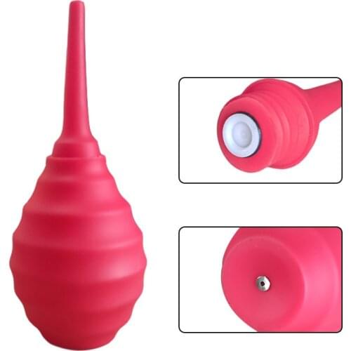 Wetips Silicone Pear Enema Shower Limpieza Anal Cleansing Lewatywa Enema Shower Grifo Lavement Anal Cleaner Enema Cleaning