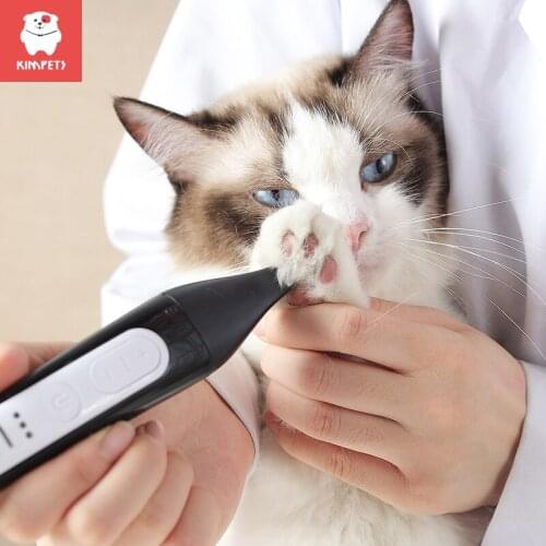 KIMPETS Pet Foot Hair Trimmer Dog Shaving Foot Hair Electric Clippers Nail Polisher Two-in-One Cat Foot Hair Trimmer Shaving