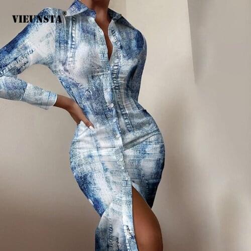 Модные платья-рубашки VIEUNSTA China At AliExpress