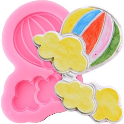 Hot Air Balloon Silicone Molds DIY Cloud Fondant Cake Decorating Tools Baby Birthday Candy Resin Clay Chocolate Gumpaste Moulds
