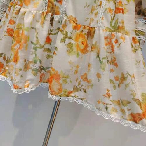 TWOTWINSTYLE Casual Print Patchwork Dress For Women Stand Collar Lantern Long Sleeve Lace Up Slim High Waist Mini Dresses Female