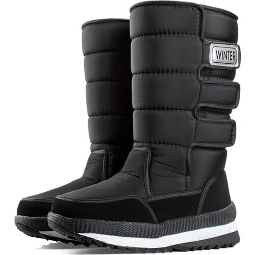 Snow Boots Winter Boot Warm Shoes Fly Fishing Boots Waders Female Men Shoes Thick Plush Waterproof Non-slip High Boots Fashion