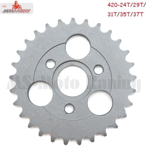Motorcycle Parts Z50 Rear Gear Sprocket 24T/29T/31T/35T/37T Tooth FOR 420 Chain for Pitbike RM Monkey Bike Z50 50CC