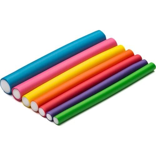 Spot 10Pcs Flexible Hair Curling Rod DIY Magic Hair Curler Makers Soft Foam Bendy Twist Curls Flexi DIY Rollers Styling Tools