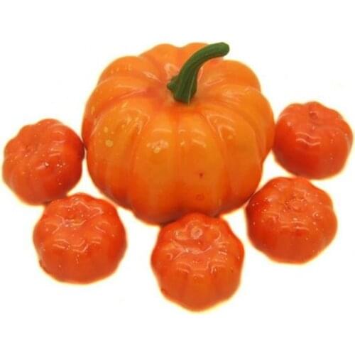 25Pcs/Lot Mini Artificial Pumpkin Fake Simulation Vegetabl Happy Halloween Decoration For Home Halloween Props DIY Crafts