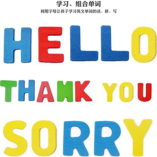 26 English alphanumeric calculation learning box childrens English learning color cognition early education educational wooden