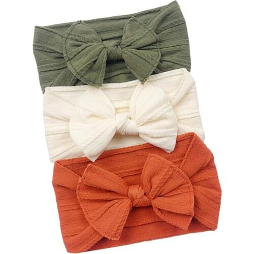 3pcs/set Baby Hair Band Set For Girls Bow Elastic Headbands Twisted Cable Design Turban Kids Headware Baby Hair Accessories