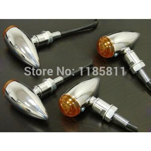4PCS/Set Motorcycle Accessories Bullet Amber Turn Signal Lights Indicator Blinker For Honda Yamaha Suzuki Kawasaki