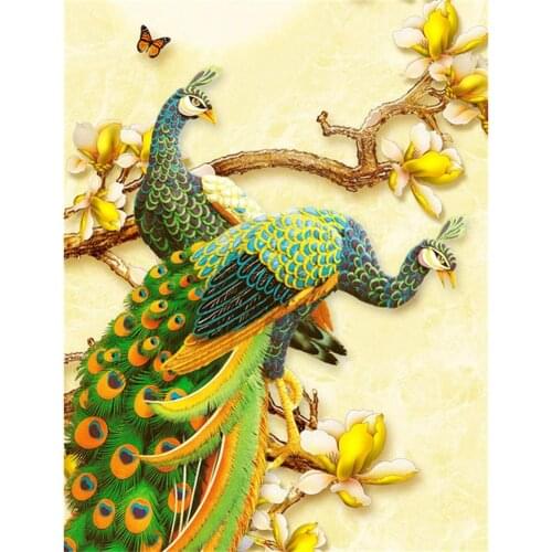 5D Special-Shaped Diamond Painting Peacock Owl Botany DIY Cross Stitch Embroidery Kit Home Decor Oxidation resistance 30*25cm