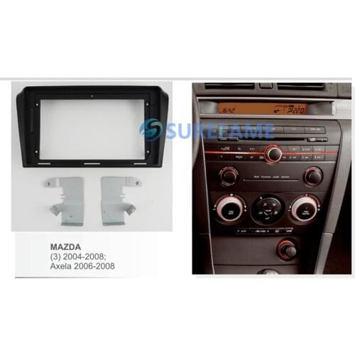 9 inch Car Fascia Radio Panel for Mazda 3 2004-2008 ; Axela 2006-2008 Dash Kit Install Facia Bezel Adapter Trim Plate Console