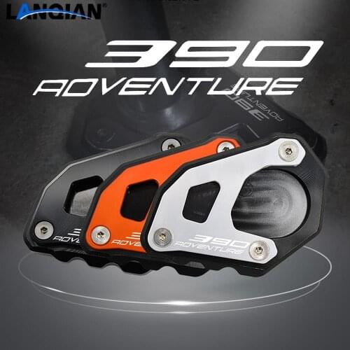 For 390 ADV Adventure 390Adventure 2019 2020 2021 Motorcycle Aluminum Side Stand Enlarge Kickstand Enlarge Plate Pad Accessories