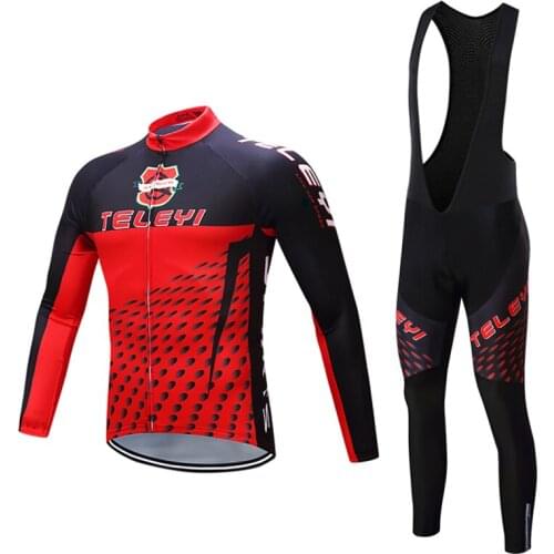 Free Shipping Long Sleeve Cycling Clothing Men 2021 Fall Bicycle Clothes Pro Team Suit Male Road Bike Clothing BIB Kit Uniform