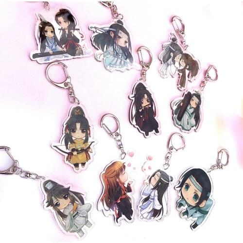 1pcs Fujoshi Grandmaster of Demonic mo dao zhu shi Weiwuxian Lan Zhan Portachiavi Keyring Pendant Key Holder Keychain