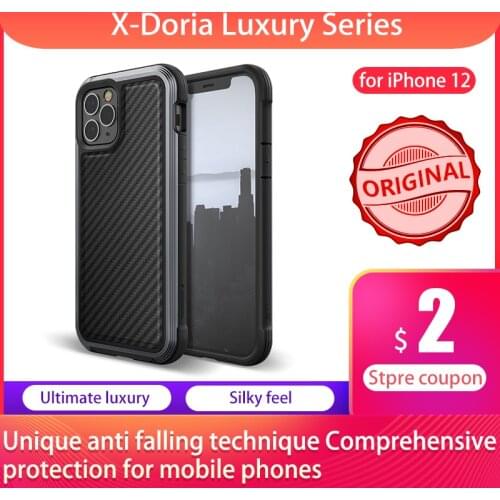 X-Doria Defense Lux Phone Case For iPhone 12 Pro Max Military Grade Drop Tested Case Cover For iPhone12 Min Aluminum Cover