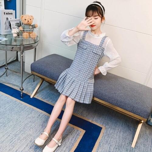 Spring Autumn Girls Dresses 2021 New Long Sleeve Plaid Dress Baby Girl Dress Kids Dresses for Girls Party Dresses for Girls