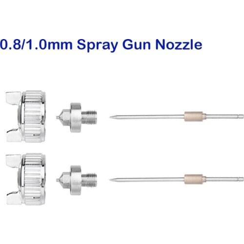 H-2000 Professional HLVP Paint Sprayers Nozzle Needle, 0.8/1.0mm Mini Air Paint Spray Gun Nozzle Aerografo Needle Cap Gun