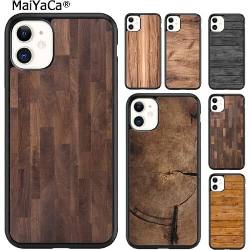 MaiYaCa Bamboo Wood Pattern Phone Case Cover For iPhone 5 SE 6 6s 7 8 plus X XR XS 11 12 pro max Samsung Galaxy S8 S9 S10 shell