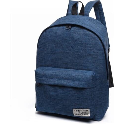 Fashion Korean Women Backpack Canvas Solid Color Computer Bag Ladies Girls Big Capacity School Bags For Outdoor Travel New