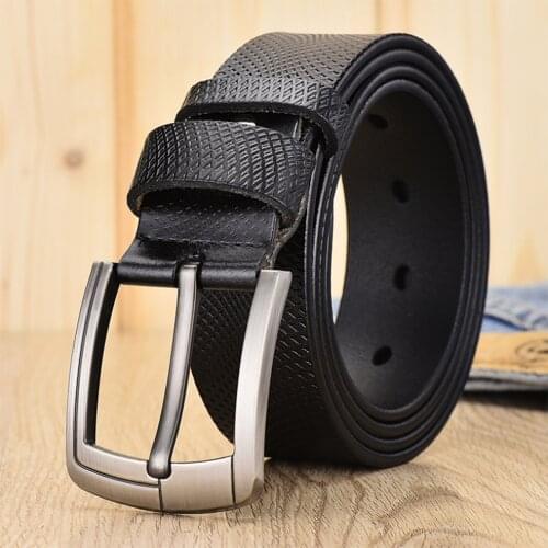 Mens Casual cow genuineLeather Jeans Belts Pin Buckle Cowhide Genuine Belts Waistband Cinto Strap Luxury Belt Pasek Cinturon