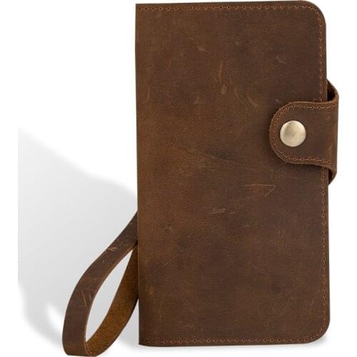 Genuine PULL-UP Leather Flip case for Samsung galaxy Note 20 Ultra 10 Plus A51 s20 S10 S8 S9 Plus 3 card slot Magnetic buckle