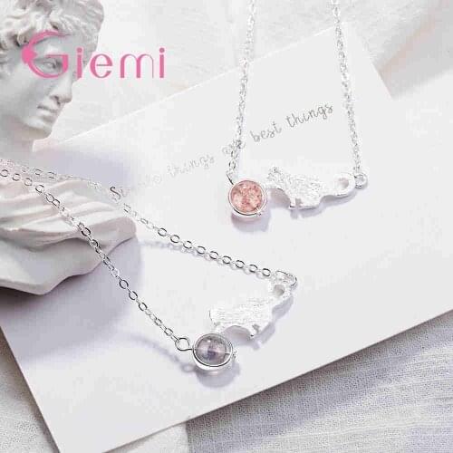 Classic Handmade Unique Design Cute Cat Charm Bead 925 Sterling Silver Pendant Necklace For Women Engagement Jewelry Gift