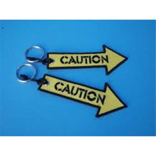 Caution Keychain Pilot Tags
