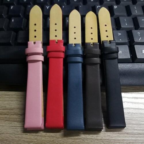 Long-style XL size Genuine leather watchband 12mm 14mm 16mm 18mm 20mm 22mm watch belt strap wristwatches band Simple and plain