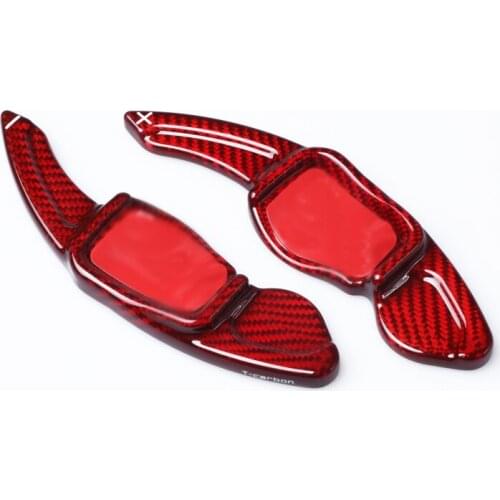 T-Carbon Fiber Interior Steering Wheel DSG Gearbox Paddle Shifter Shift For Volkswagen VW LIVIDA LAMANDO LEON BETTLE