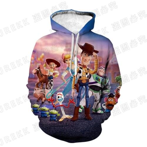 Anime Cartoon Toy Story 4 Oversized Hoodie For Men 3D Printed Harajuku Children Sweatshirt Fashion Male Women Clothing
