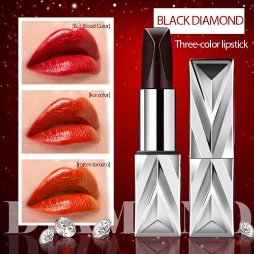 Three-color Lipstick 3 In 1 T Moisturizing Silky Smooth Lipstick Rich Color Waterproof Long-lasting Makeup Cosmetics TSLM1