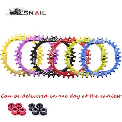 Snail 104bcd Chain ring For 30T Colors Chain ring Narrow Chainwheel Wide MTB Bike Single Speed For Bicycle Chain ring Bolts