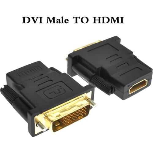 High quality free shipping DVI 24+1 Male to HDMI 19Pin Female M-F Adapter Converter for HDTV 100pcs/lot