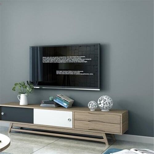 Wellyu Blunt gray wallpaper dark gray cement gray pure pigment color modern minimalist living room bedroom TV background wall