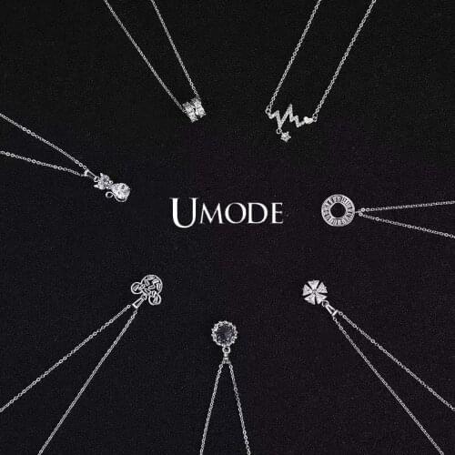 UMODE 2021 NEW Long Chain Women Necklace Fashion Crystal CZ Zircon Pendant Necklaces Gift Jewelry Accessories Chocker UN0331X