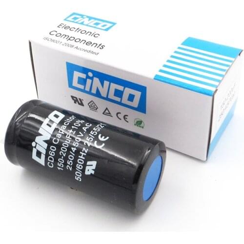 150-200uF 250-450V AC Appliance Motor Start Run Capacitor CD60 Air Compressor Capacitors Heavy Duty Electric Motor Starting