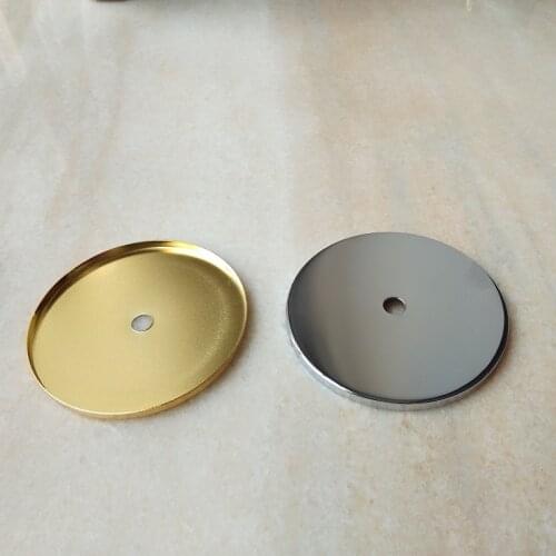 2pcs/lot 60/80/100/150/200/300 lamp hub Metal caps circular cover Plated cap with 10mm central hole DIY chandelier accessories