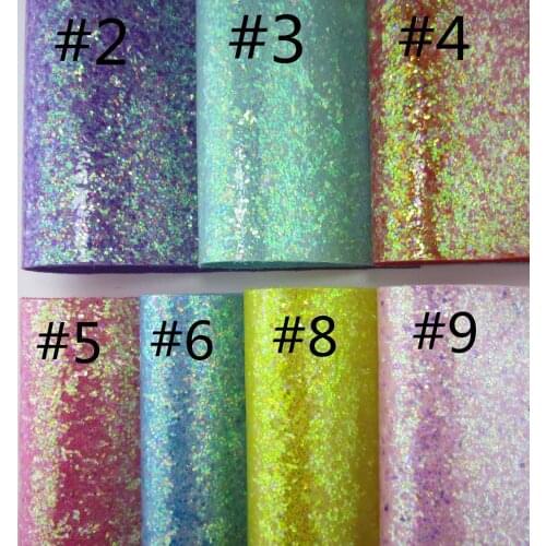 30cmx134cm Chunky Glitter Fabric with TPU foil Leather Faux PU Leather Fabric For Gift Box, bows AY275